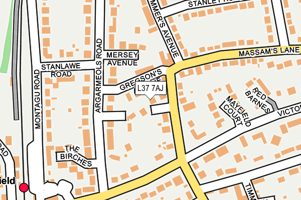 L37 7AJ map - OS OpenMap – Local (Ordnance Survey)