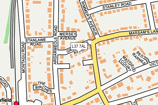L37 7AL map - OS OpenMap – Local (Ordnance Survey)