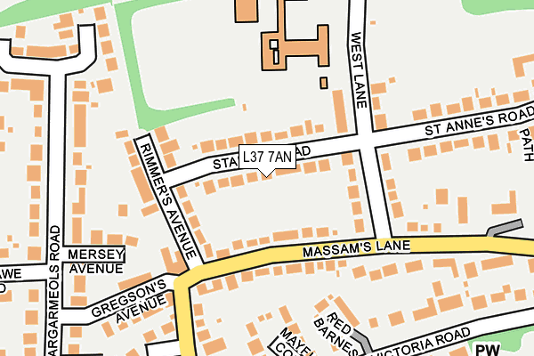 L37 7AN map - OS OpenMap – Local (Ordnance Survey)