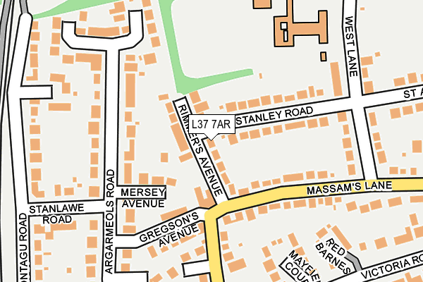 L37 7AR map - OS OpenMap – Local (Ordnance Survey)