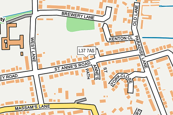 L37 7AS map - OS OpenMap – Local (Ordnance Survey)
