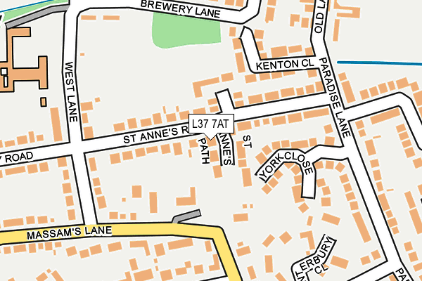 L37 7AT map - OS OpenMap – Local (Ordnance Survey)