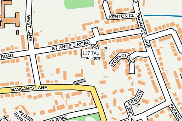 L37 7AU map - OS OpenMap – Local (Ordnance Survey)