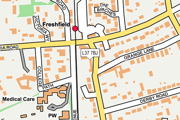 L37 7BJ map - OS OpenMap – Local (Ordnance Survey)