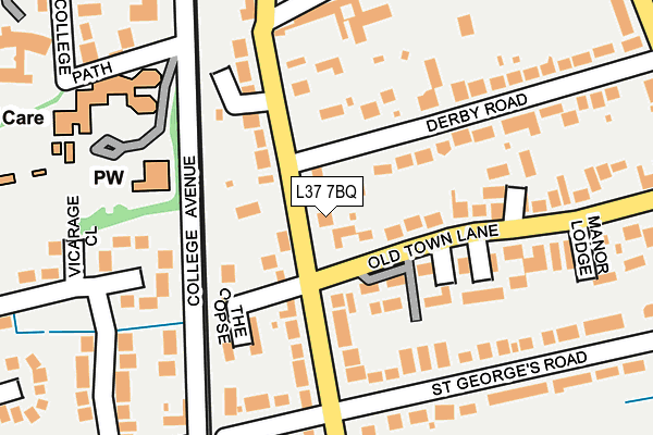 L37 7BQ map - OS OpenMap – Local (Ordnance Survey)