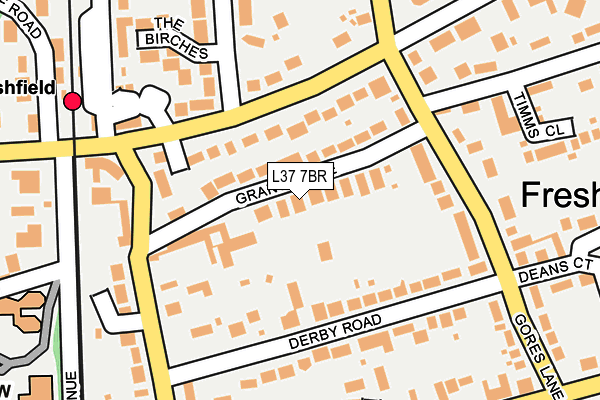 L37 7BR map - OS OpenMap – Local (Ordnance Survey)