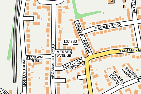 L37 7BS map - OS OpenMap – Local (Ordnance Survey)