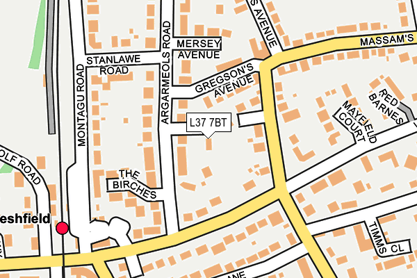 L37 7BT map - OS OpenMap – Local (Ordnance Survey)