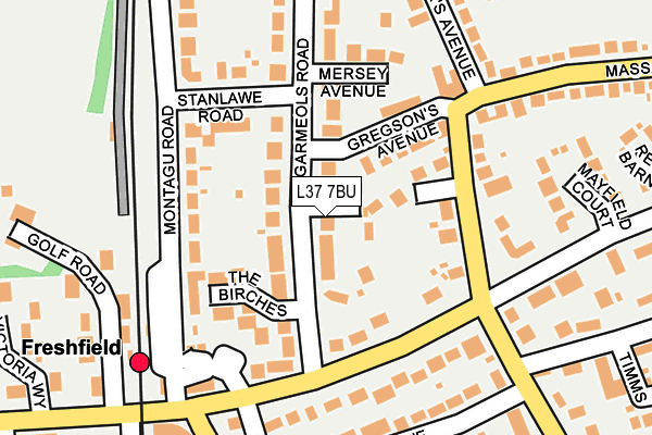 L37 7BU map - OS OpenMap – Local (Ordnance Survey)