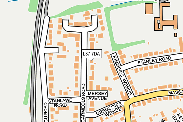 L37 7DA map - OS OpenMap – Local (Ordnance Survey)