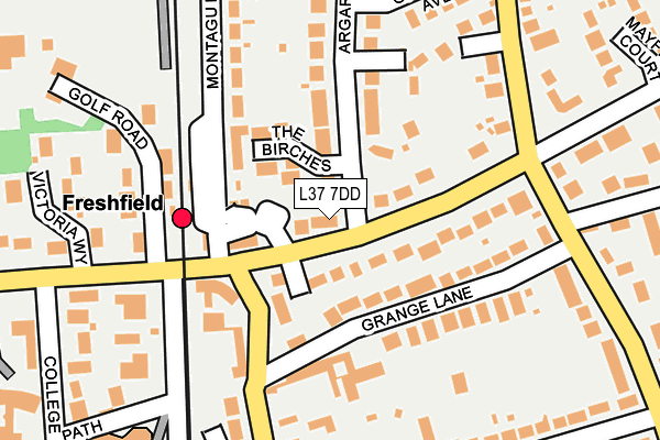 L37 7DD map - OS OpenMap – Local (Ordnance Survey)