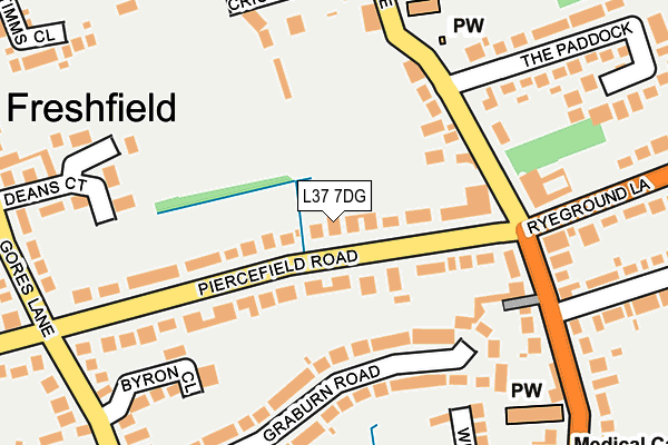 L37 7DG map - OS OpenMap – Local (Ordnance Survey)