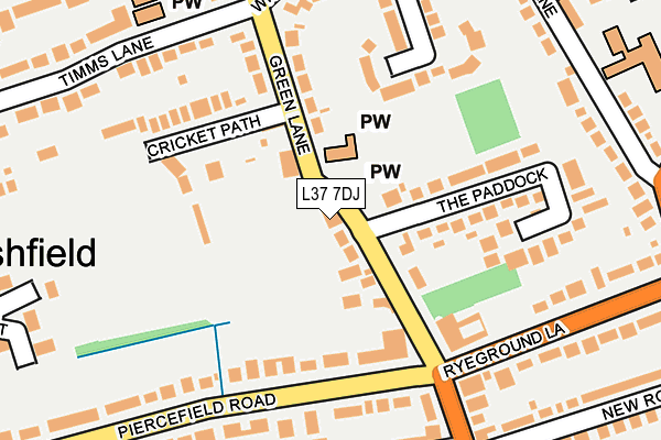 L37 7DJ map - OS OpenMap – Local (Ordnance Survey)