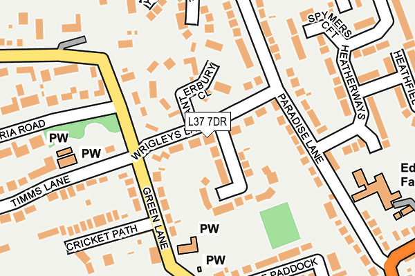 L37 7DR map - OS OpenMap – Local (Ordnance Survey)