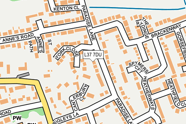 L37 7DU map - OS OpenMap – Local (Ordnance Survey)