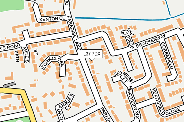 L37 7DX map - OS OpenMap – Local (Ordnance Survey)