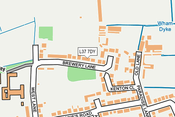 L37 7DY map - OS OpenMap – Local (Ordnance Survey)