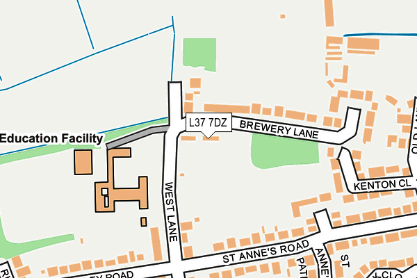 L37 7DZ map - OS OpenMap – Local (Ordnance Survey)
