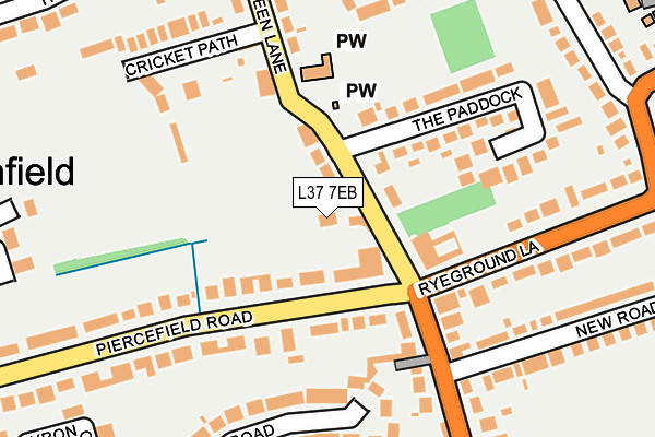 L37 7EB map - OS OpenMap – Local (Ordnance Survey)
