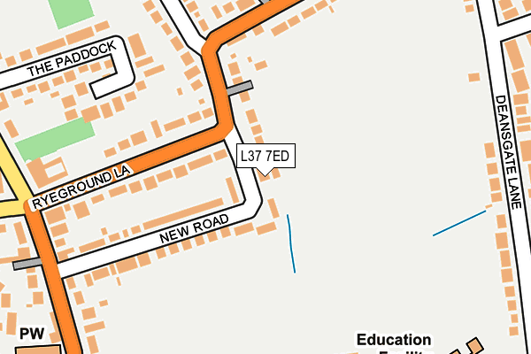 L37 7ED map - OS OpenMap – Local (Ordnance Survey)