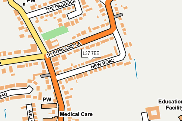 L37 7EE map - OS OpenMap – Local (Ordnance Survey)