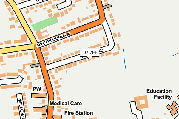 L37 7EF map - OS OpenMap – Local (Ordnance Survey)