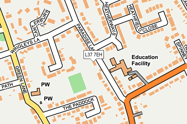 L37 7EH map - OS OpenMap – Local (Ordnance Survey)
