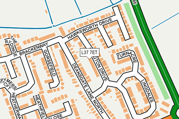 L37 7ET map - OS OpenMap – Local (Ordnance Survey)