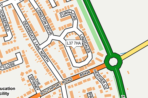 L37 7HA map - OS OpenMap – Local (Ordnance Survey)