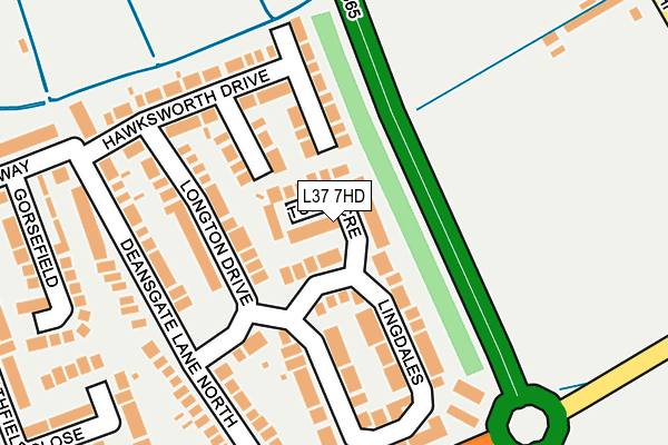 L37 7HD map - OS OpenMap – Local (Ordnance Survey)