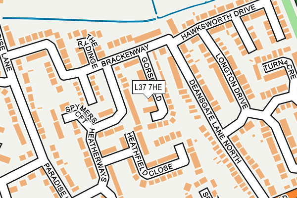 L37 7HE map - OS OpenMap – Local (Ordnance Survey)