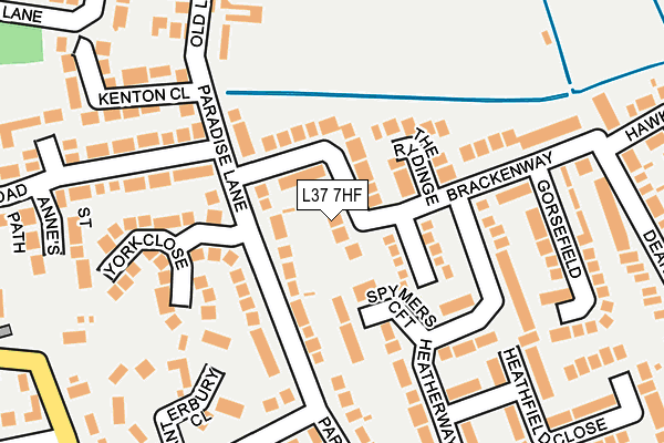 L37 7HF map - OS OpenMap – Local (Ordnance Survey)