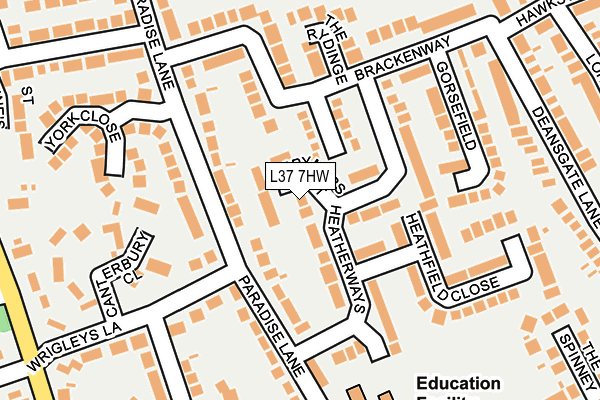 L37 7HW map - OS OpenMap – Local (Ordnance Survey)