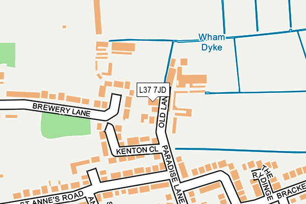 L37 7JD map - OS OpenMap – Local (Ordnance Survey)