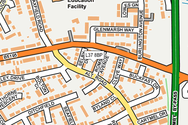 L37 8BP map - OS OpenMap – Local (Ordnance Survey)