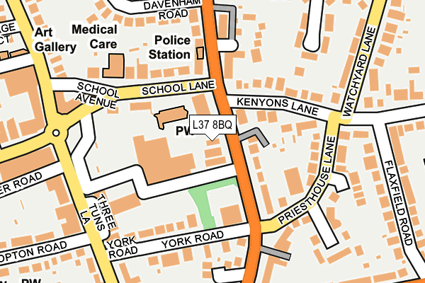 L37 8BQ map - OS OpenMap – Local (Ordnance Survey)