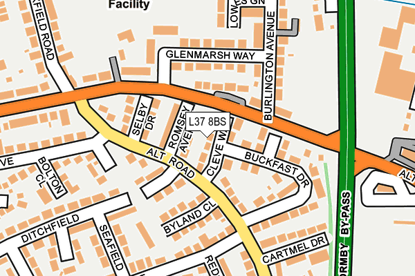 L37 8BS map - OS OpenMap – Local (Ordnance Survey)