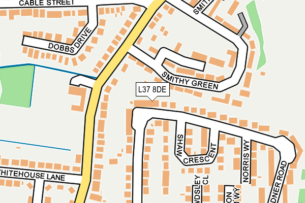 L37 8DE map - OS OpenMap – Local (Ordnance Survey)