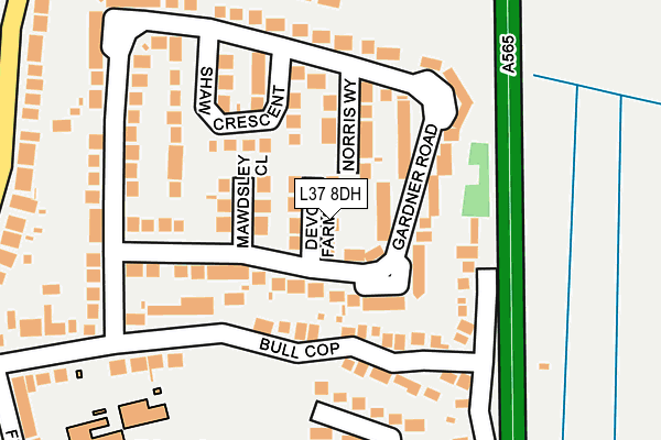 L37 8DH map - OS OpenMap – Local (Ordnance Survey)