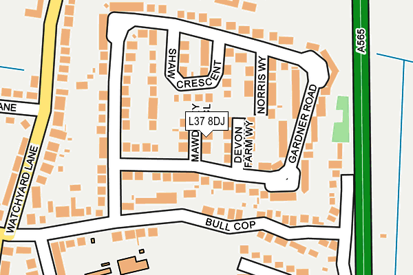 L37 8DJ map - OS OpenMap – Local (Ordnance Survey)