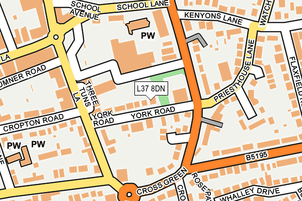 L37 8DN map - OS OpenMap – Local (Ordnance Survey)