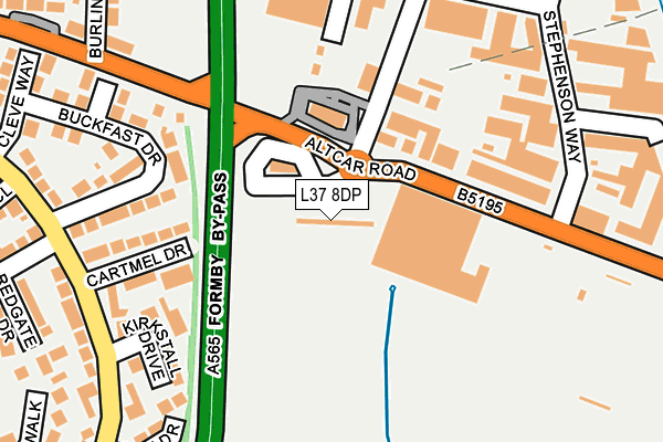 L37 8DP map - OS OpenMap – Local (Ordnance Survey)