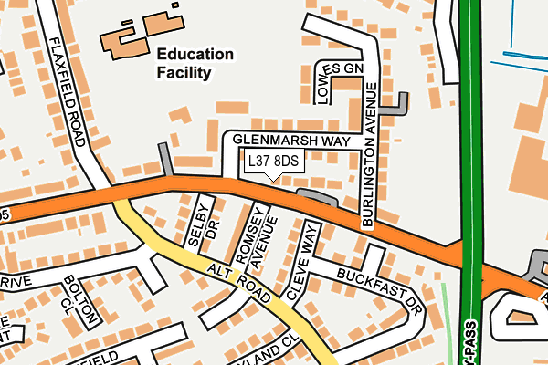 L37 8DS map - OS OpenMap – Local (Ordnance Survey)