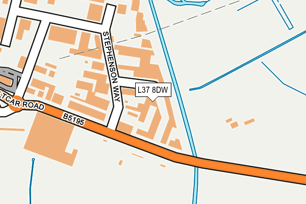 L37 8DW map - OS OpenMap – Local (Ordnance Survey)