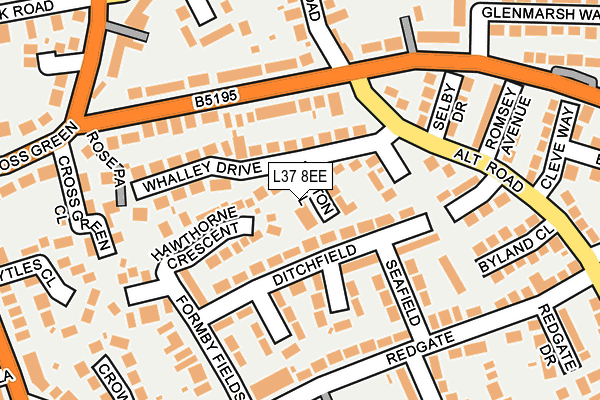 L37 8EE map - OS OpenMap – Local (Ordnance Survey)