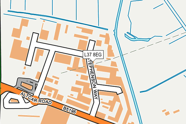 L37 8EG map - OS OpenMap – Local (Ordnance Survey)