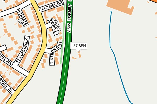 L37 8EH map - OS OpenMap – Local (Ordnance Survey)