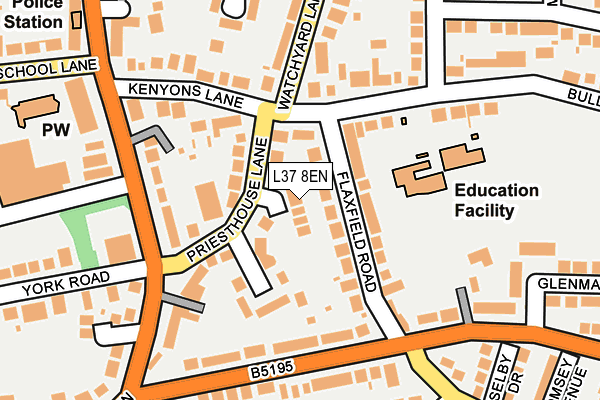 L37 8EN map - OS OpenMap – Local (Ordnance Survey)