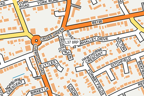 L37 8RP map - OS OpenMap – Local (Ordnance Survey)