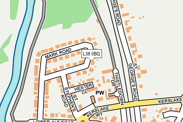 L38 0BQ map - OS OpenMap – Local (Ordnance Survey)